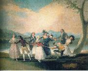 Francisco de Goya Das Blindekuhspiel France oil painting artist